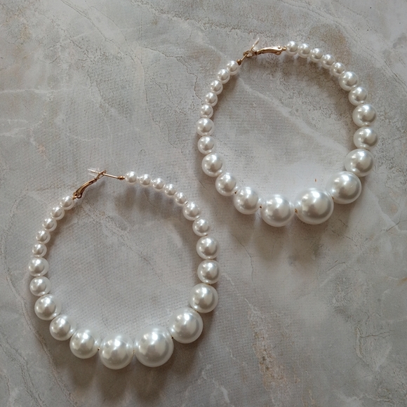 Faux Pearl Earrings - Picture 1 of 4